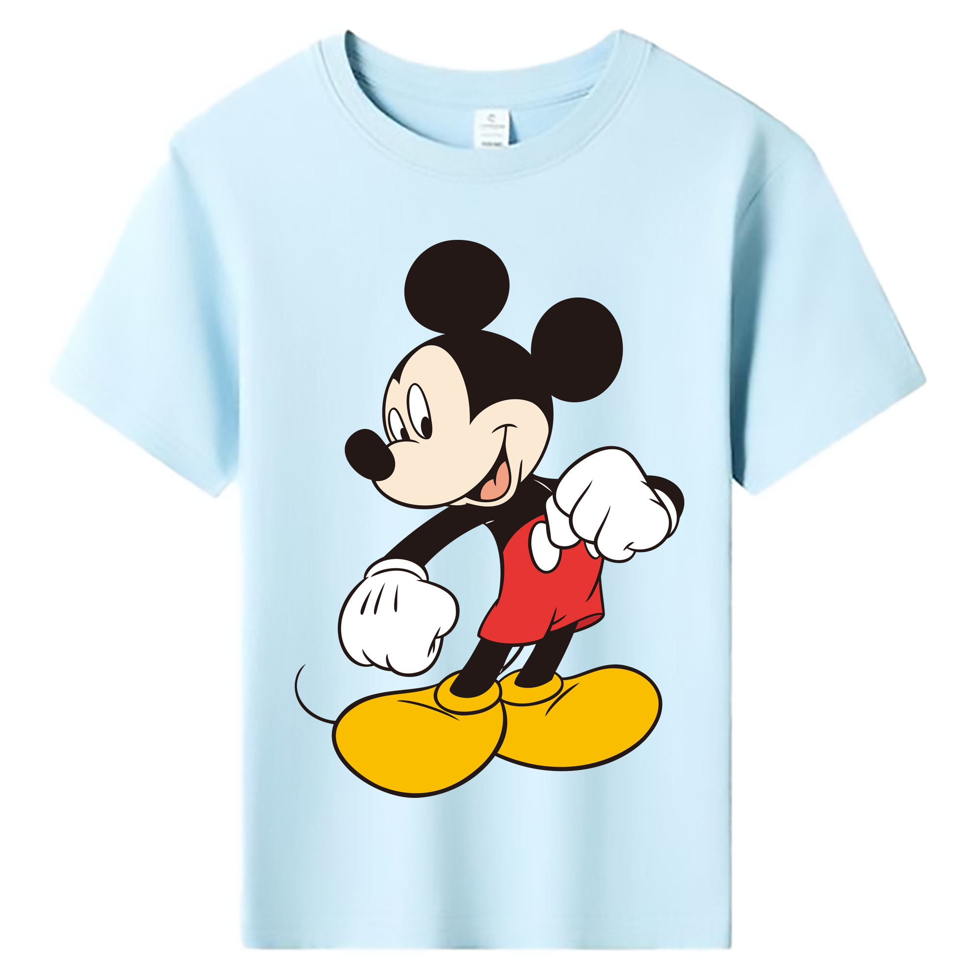 ミッキーマウス Mickey Mouse 綿100％キッズTシャツ（フロントプリント）